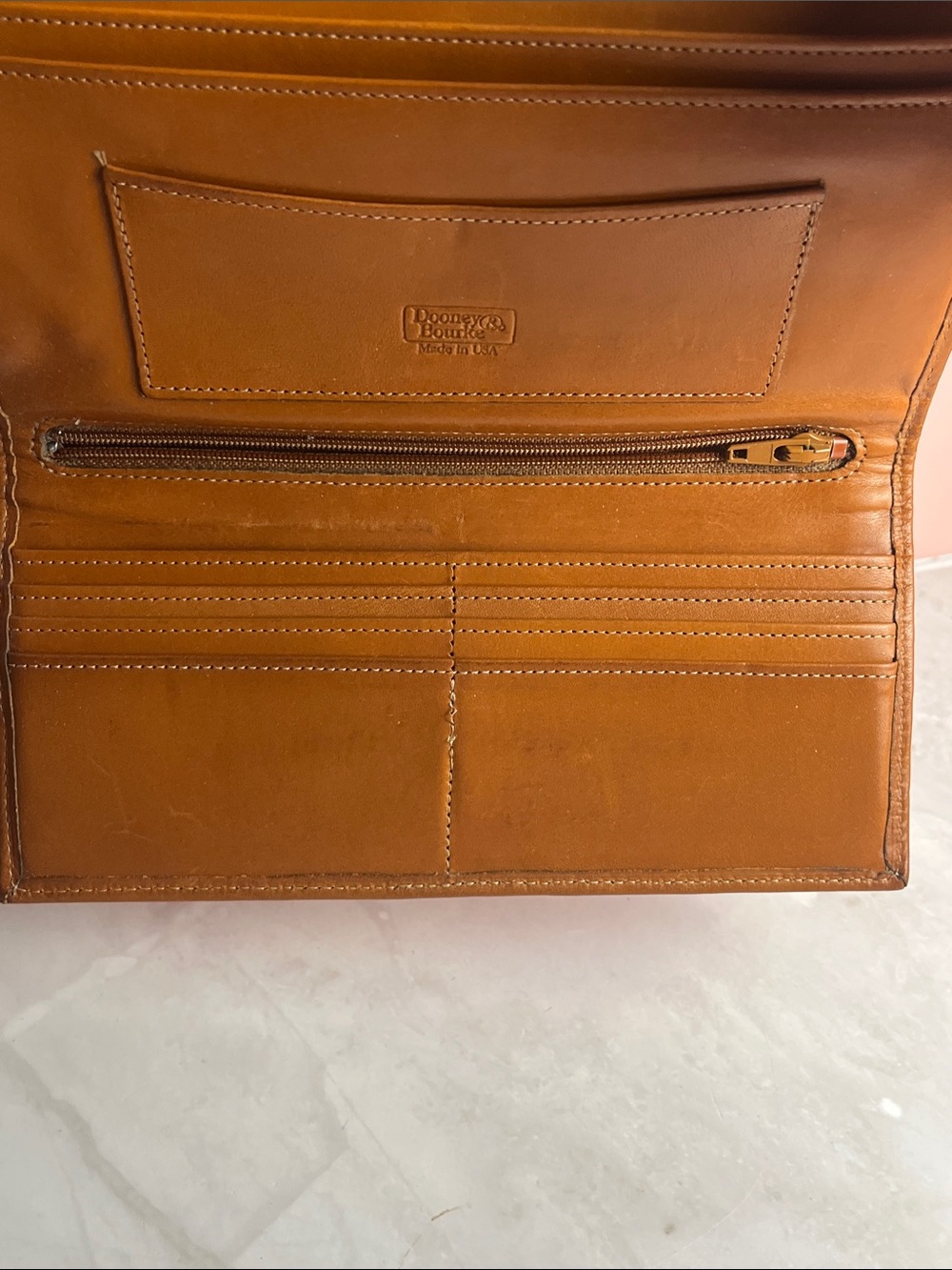 Vintage 1990s Dooney & Bourke All Weather Leather Pebbled Wallet - Picture 4 of 14